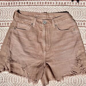 American Eagle Outfitters Women's Mauve Distressed Jean Shorts Size 4